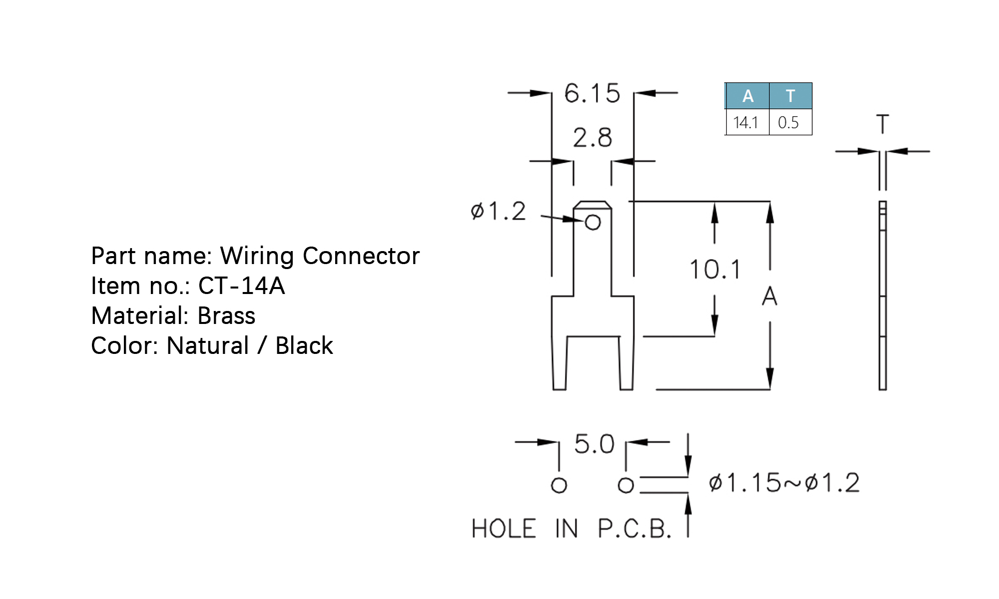 Wiring Connector CT-14A